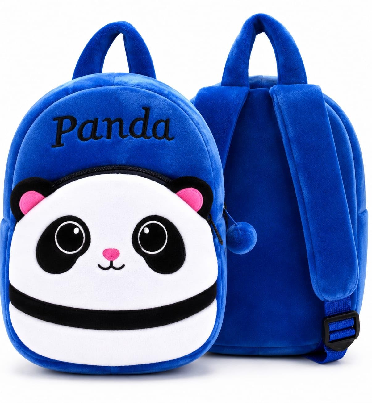 Panda Kids Plush Backpack, Blue Soft Velvet with Adjustable Straps-picture-38