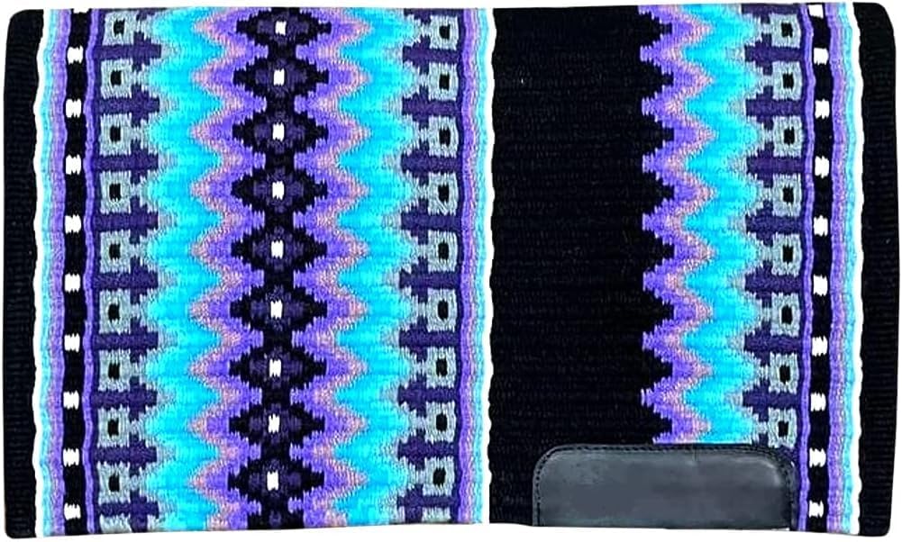 HUMAYL Saddlery Saddle Pad/Blanket for Horses Western Show Horse Saddle Blanket New Zealand Design Handmade Wool Saddle Blanket Top Wool Saddle Pad Regular Size : 34" L x 36" W x 1" inches PAD0125