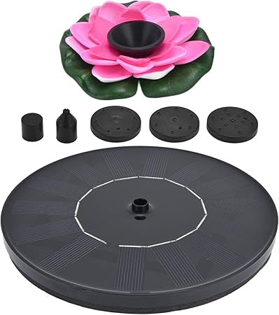 Image Uadme Lotus Solar Fountain Water Pump - Floating Mini Solar Powered Water Fountain for Birdbaths Garden Pond Pool Outdoor(Rose) Image Uadme Lotus Solar Fountain Water Pump - Floating Mini Solar Powered Water Fountain for Birdbaths Garden Pond Pool Outdoor(Rose)