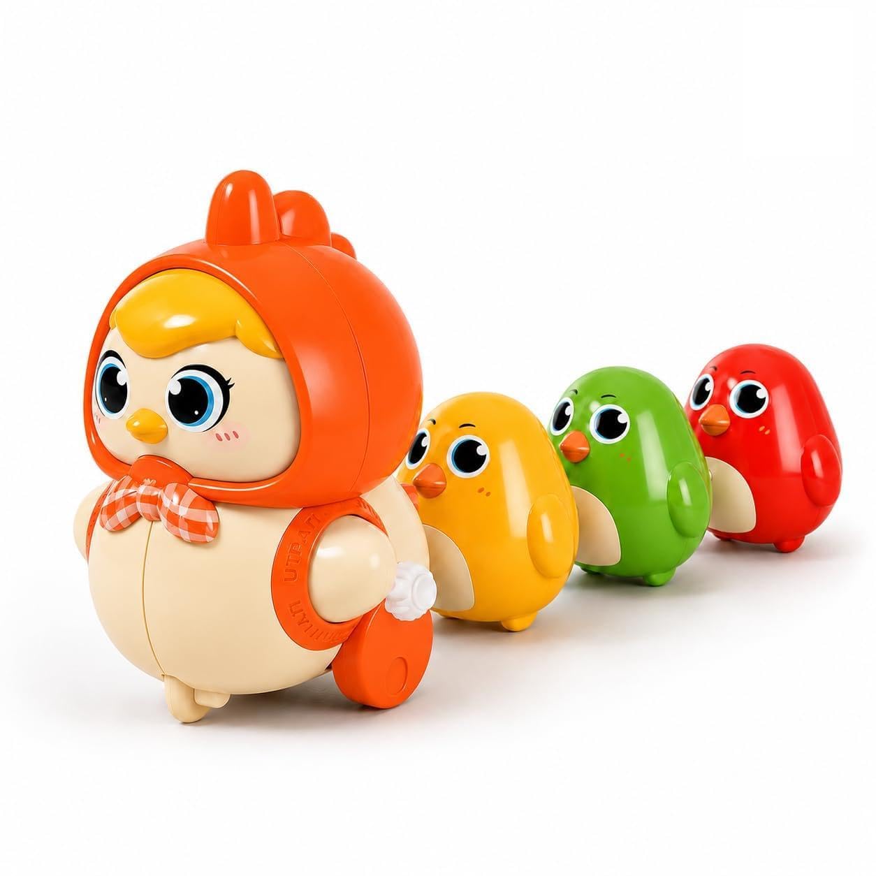 UTPATI Chicken Toys for Kids, Swinging Chain String Magnetic Hen with Chick Learning to Crawl Spring Toy, Crawling Wind-up Duck, Walking Chicken Cute Windup Toy for Boys Girls Toddler-image-36