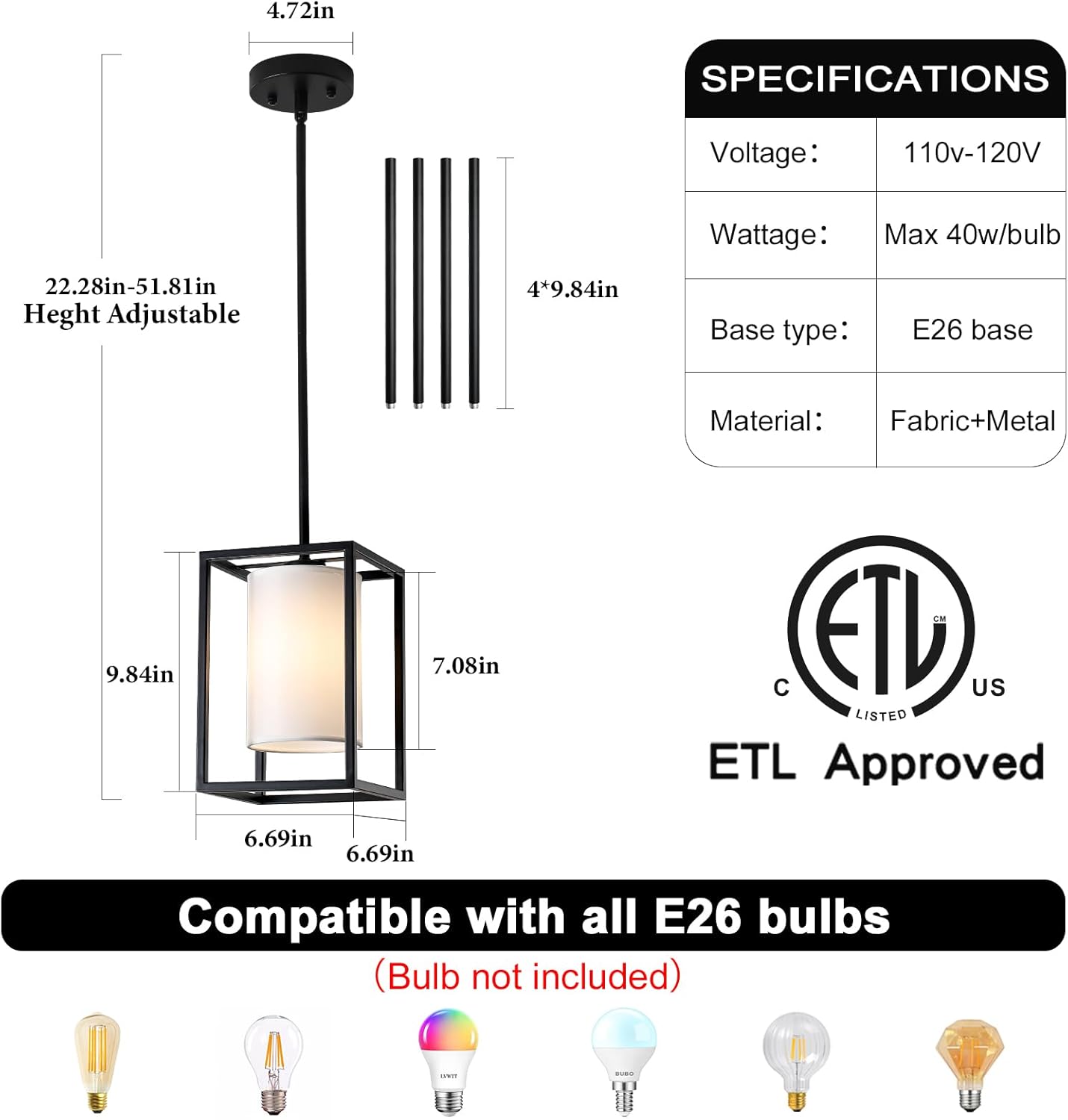 Black Pendant Lights Kitchen Island 2 Pack, Modern Small Lantern Kitchen Pendant Lighting Over Island, Farmhouse Kitchen Island Lights Ceiling Hanging, Industrial Cage Pendant Light Fixtures