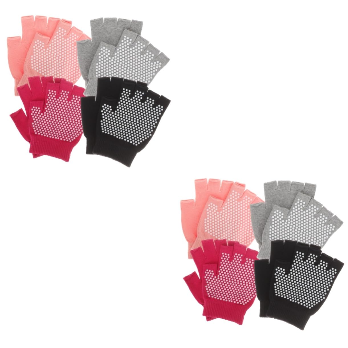 Toddmomy 8pares Guantes De Yoga Antideslizantes para Mujeres De Guantes De Fitness Sin Dedos para Ejercicio Pilates y Danza Comodidad y Agarre Superior
