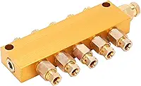 Mingzhe Distribuidor de óleo de Pistão Lubrificante Latão Ajustável para Equipamento CNC Ferramenta Lubrificação Latão (Um dentro, cinco fora)
