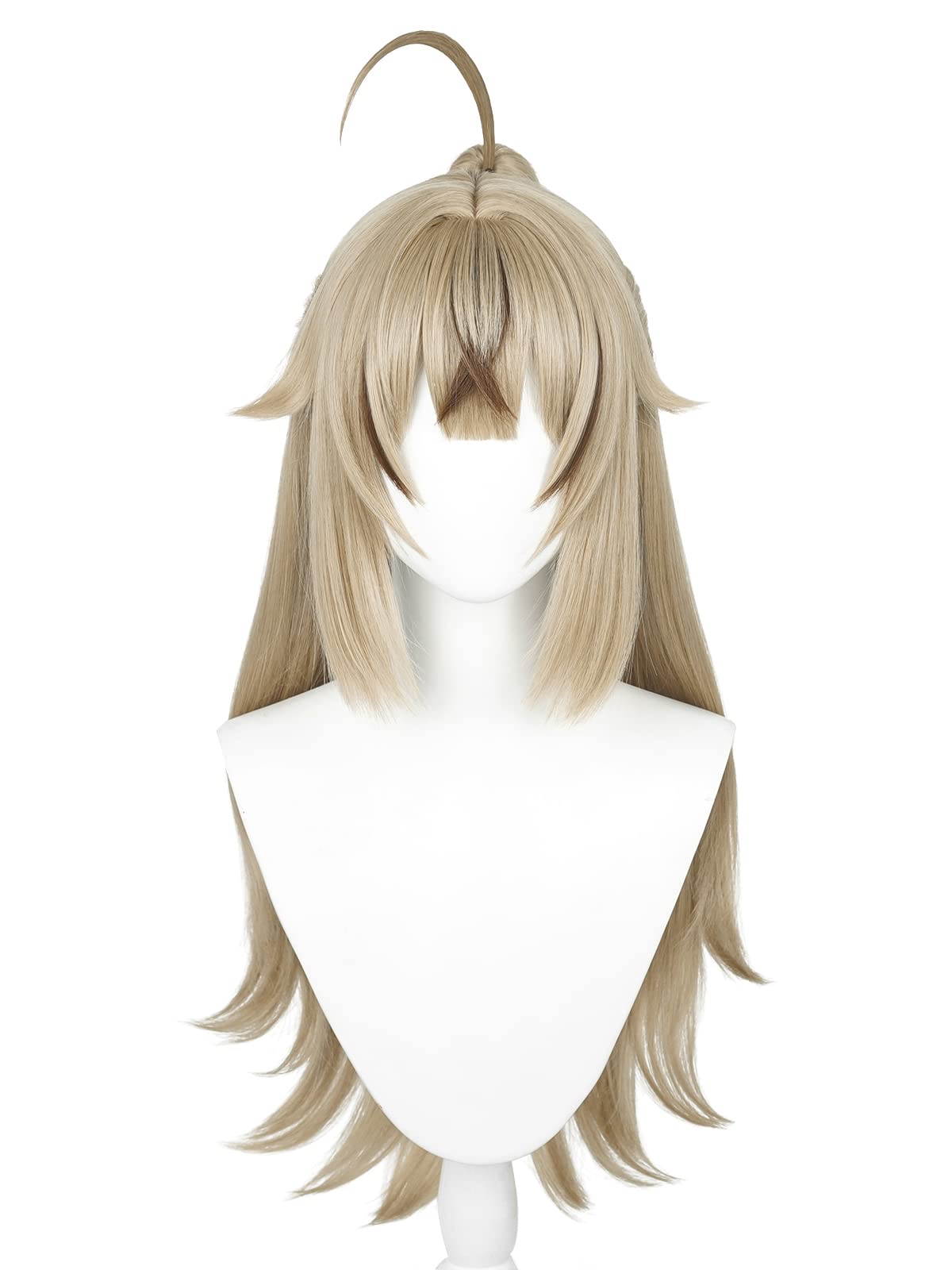 Costume Wig for Genshin Kirara Cosplay Wigs Women Anime Party Hair with Bangs Clip on Ponytail