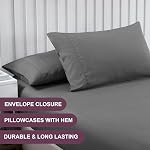 Luxury Sheets 1600 TC Softness Deep Pocket 3pc Fitted Sheets Set - 1 Fitted Sheet and 2 Pillowcases - Milano Collection Bedding - Dark Grey, Queen