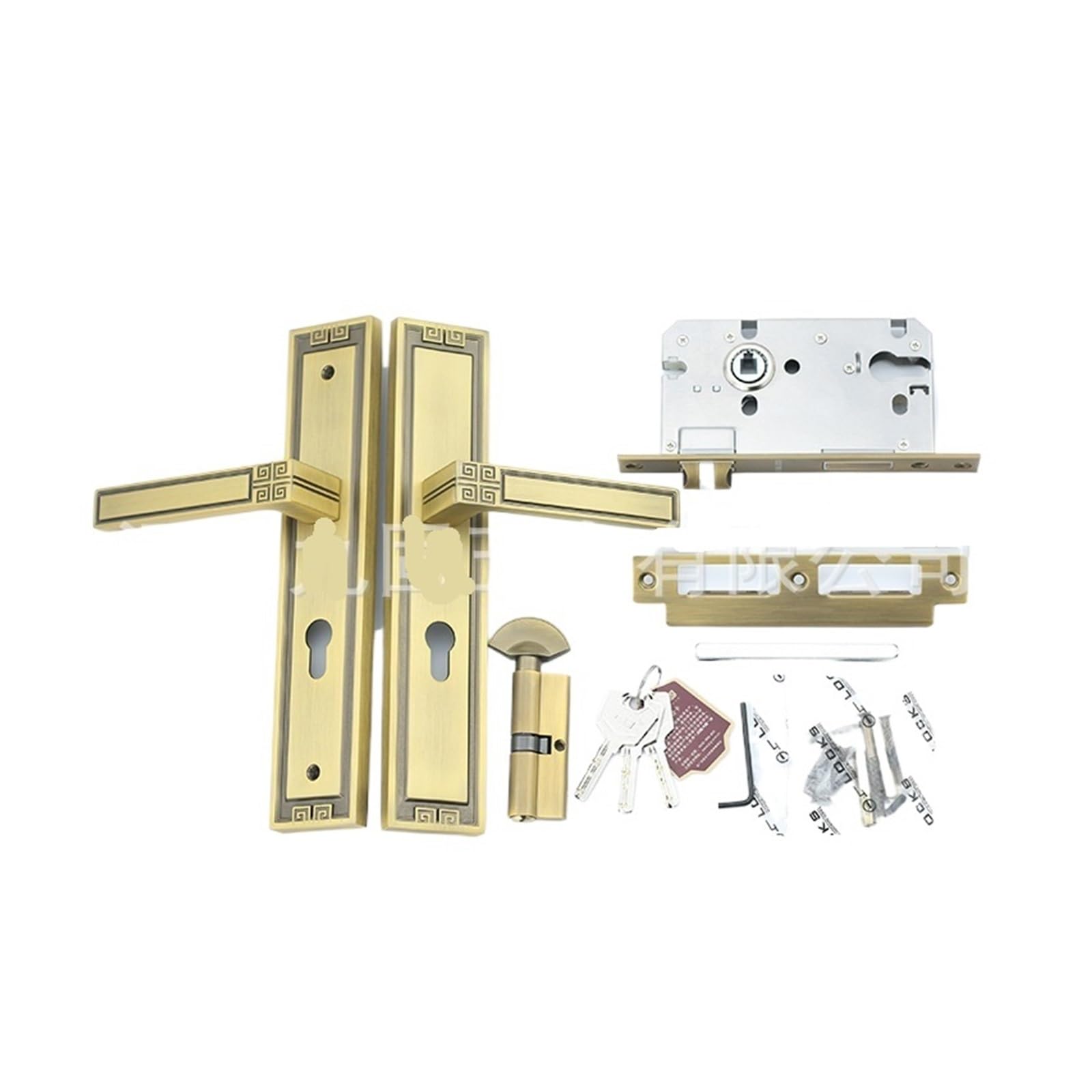 Aepqbgqj One Color Zinc Alloy Split Lock Vintage Brass Chinese Style Silent Indoor Bedroom
