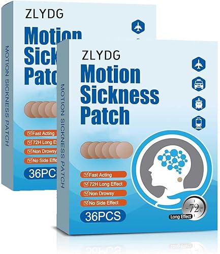 Miniatura 8 de ZLYDG Parche para mareo por movimiento, 36 piezas de parche para mareo para crucero, alivia los vómitos, mareos resultantes del viaje de