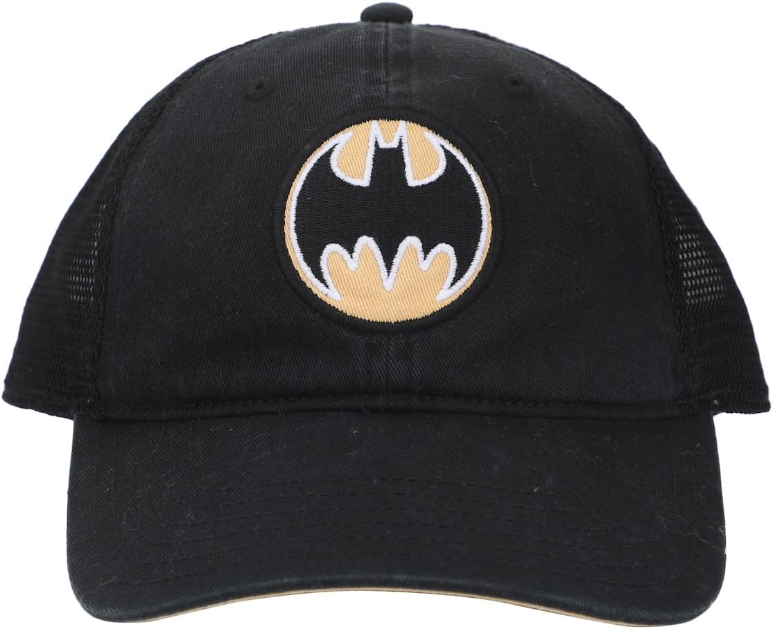 Batman Comic Book Superhero Flex Fit Black Logo Hat
