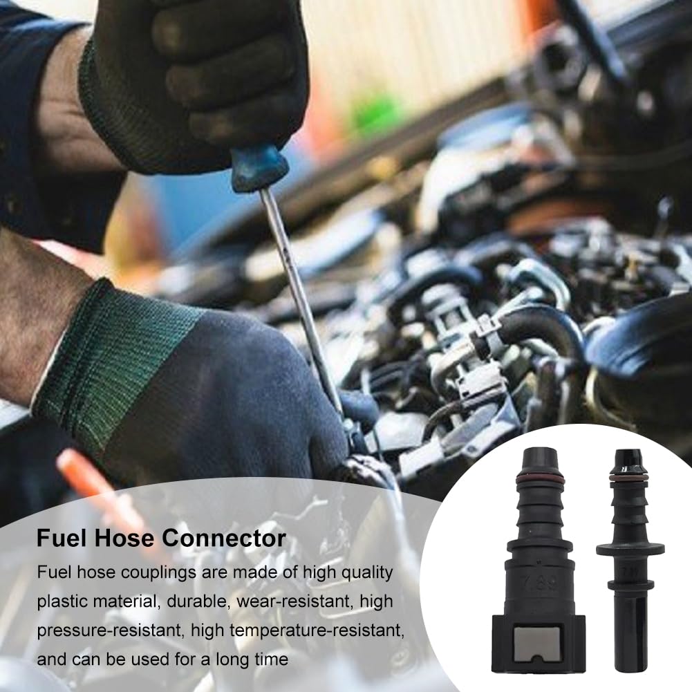 Connecteurs Rapides Pour Tuyau Carburant LEIBOCHAO - 2 Ensembles - 7.89mm à 8mm - Nylon Haute Résistance