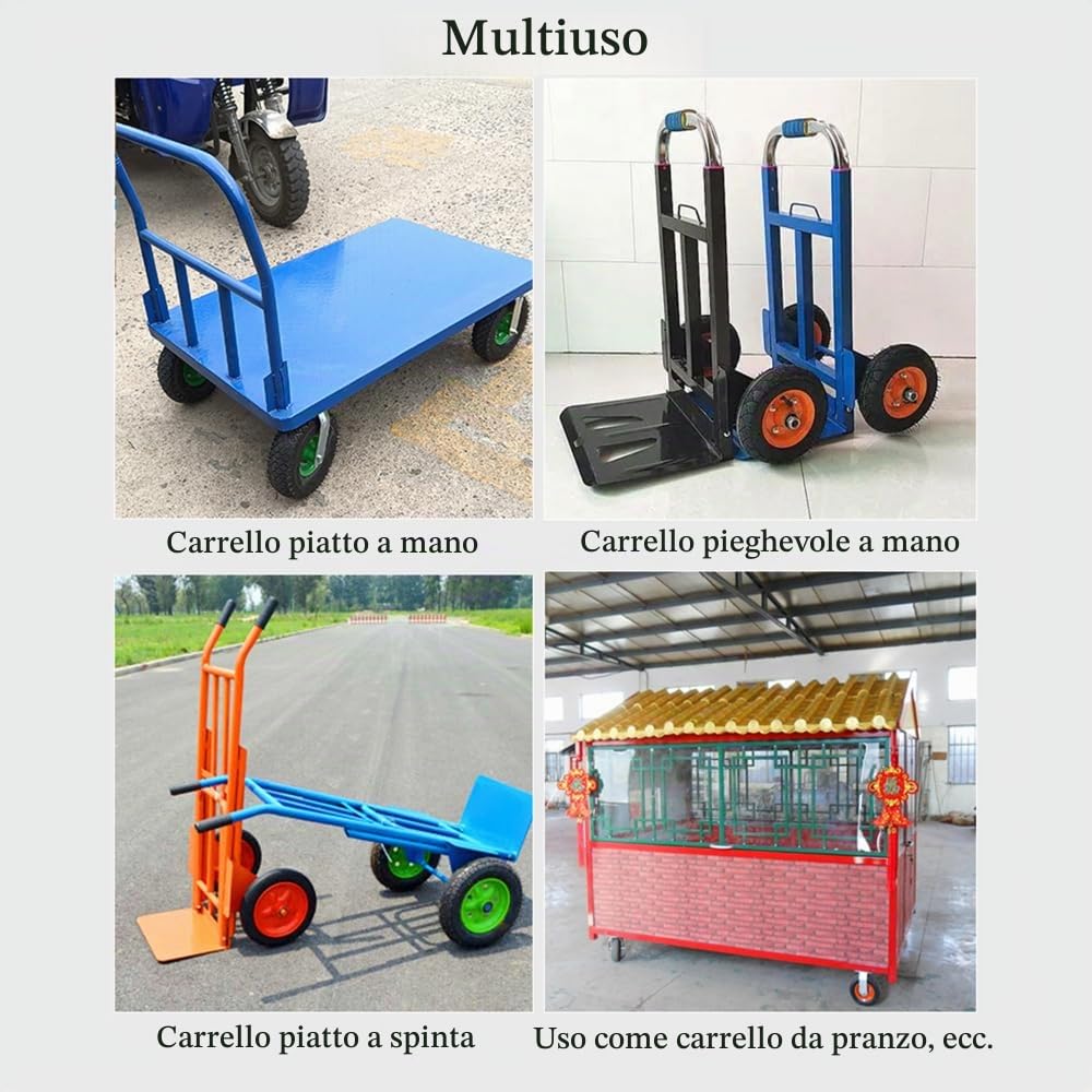 Ruote Per Carrello Carichi Pesanti,215 Mm Ruote Per Carichi Pesanti,Ruote Per Il Trasporto Pesanti,Set Di 4 Ruote Piroettanti,Capacity 1000 kg, Suitable for Carts and Conveyors