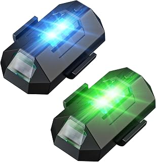 Holyton 2-Piece Suit Drone Strobe Light, Anti Collision, Rechargable Flash Led Lamp Light for FAA Drone Night Flying, Fits for DJI Mini 4 Pro and All RC Drones Accessory