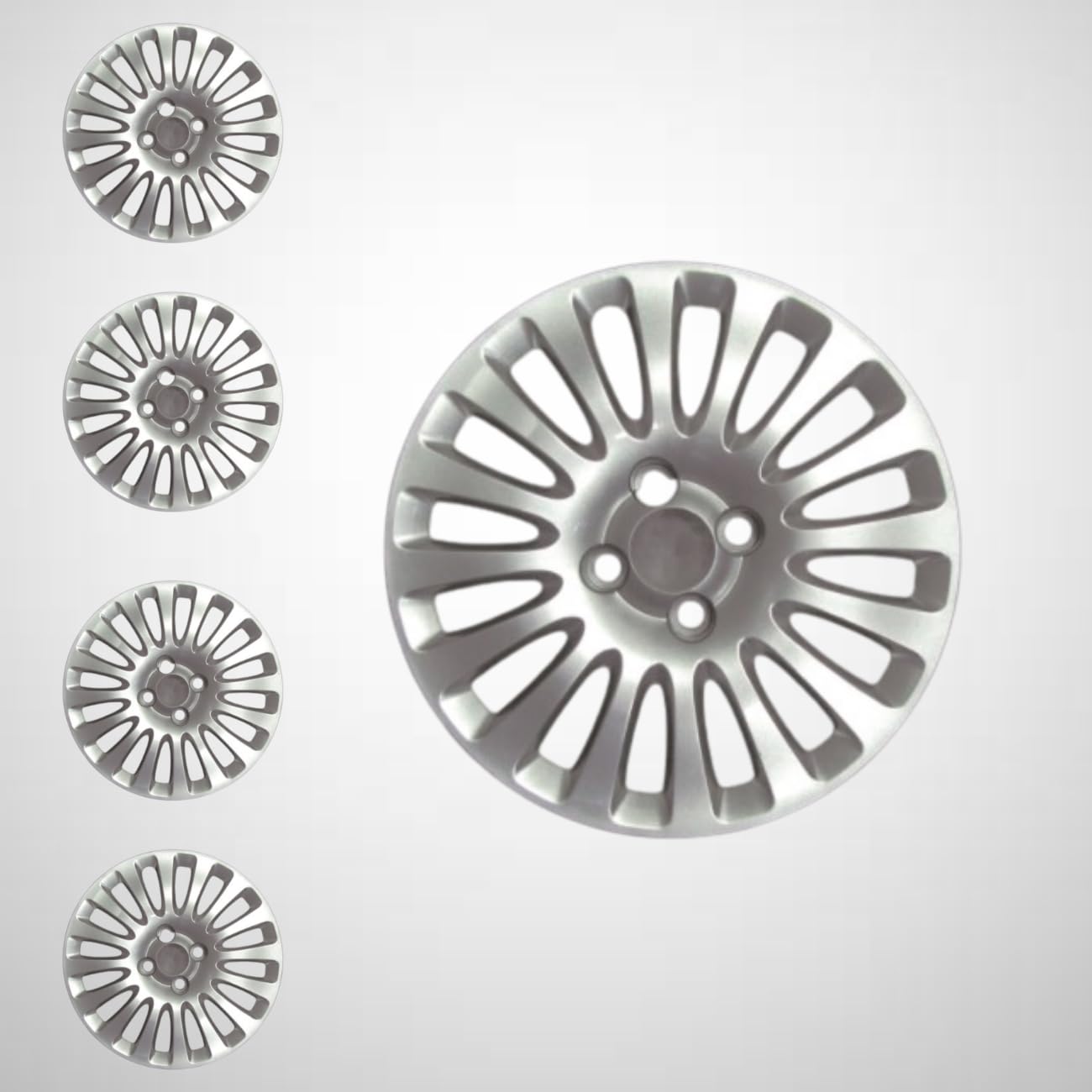 RYELDOM Set 4 Copricerchi 15 Pollici per Fiat Punto Evo dal 2009, Coppe Ruota Resistenti e Facili da Installare