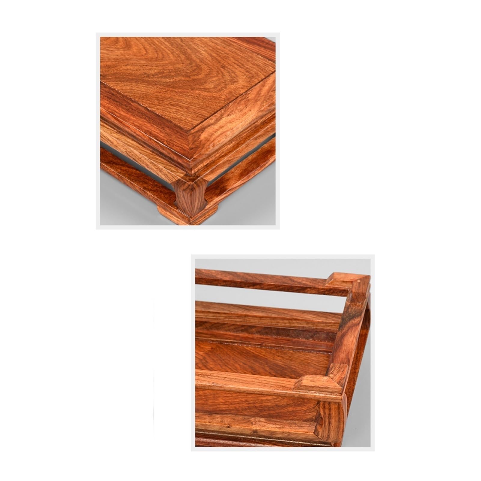 Base per Vaso di Fiori da Interno in Legno di Palissandro, Grande Base Rettangolare, Vaso per Piante, Acquario, Scultura, Decorazione, espositore, Base per Artigianato domesti