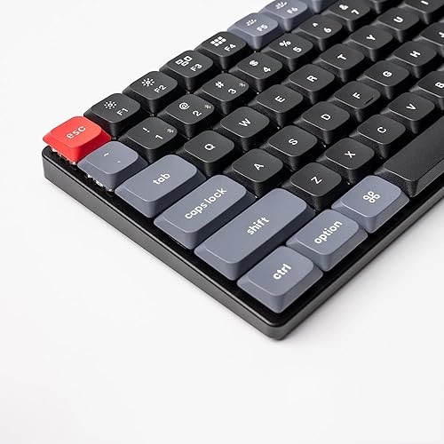 Miniatura 3 de Keychron S1 - Teclado mecánico con cable ultra delgado y 75% QMKVIA, 84 teclas RGB LED retroiluminadas de doble disparo para Mac Windows,