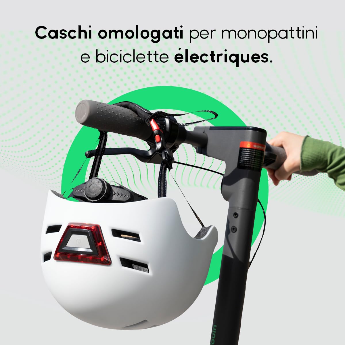 YOUIN Casco per Hoverboard Elettrico MA1011 LED Bianco
