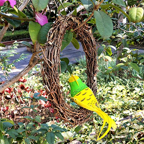 10" Natural Grapevine Wreath Diy Crafts Rattan Wreaths For Christmas Door Hanging Wall Window Holiday Festival Wedding Decoration (1Pcs 25Cm/9.8Inch) #TOP3