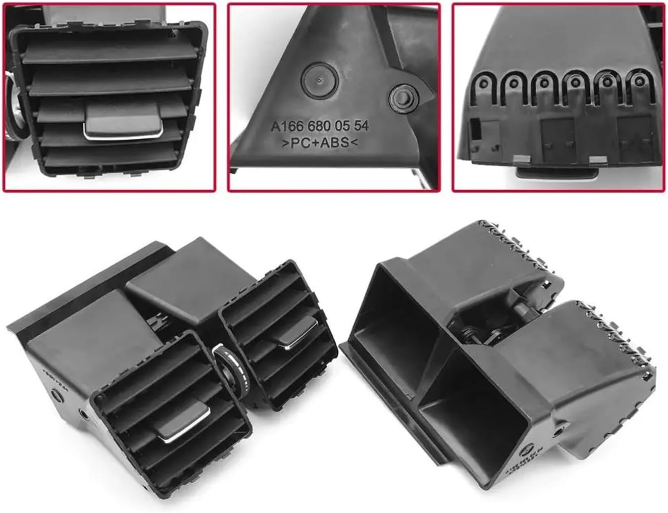 Car Rear Center Console A/C Air Outlet Vent Flow Duct Assy Grille Fit For Mercedes-Benz W166 W292 ML GL GLE 2012-2019
