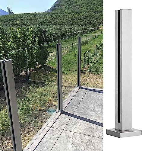 Poteau de garde-corps en verre design moderne en acier inoxydable pour terrasse