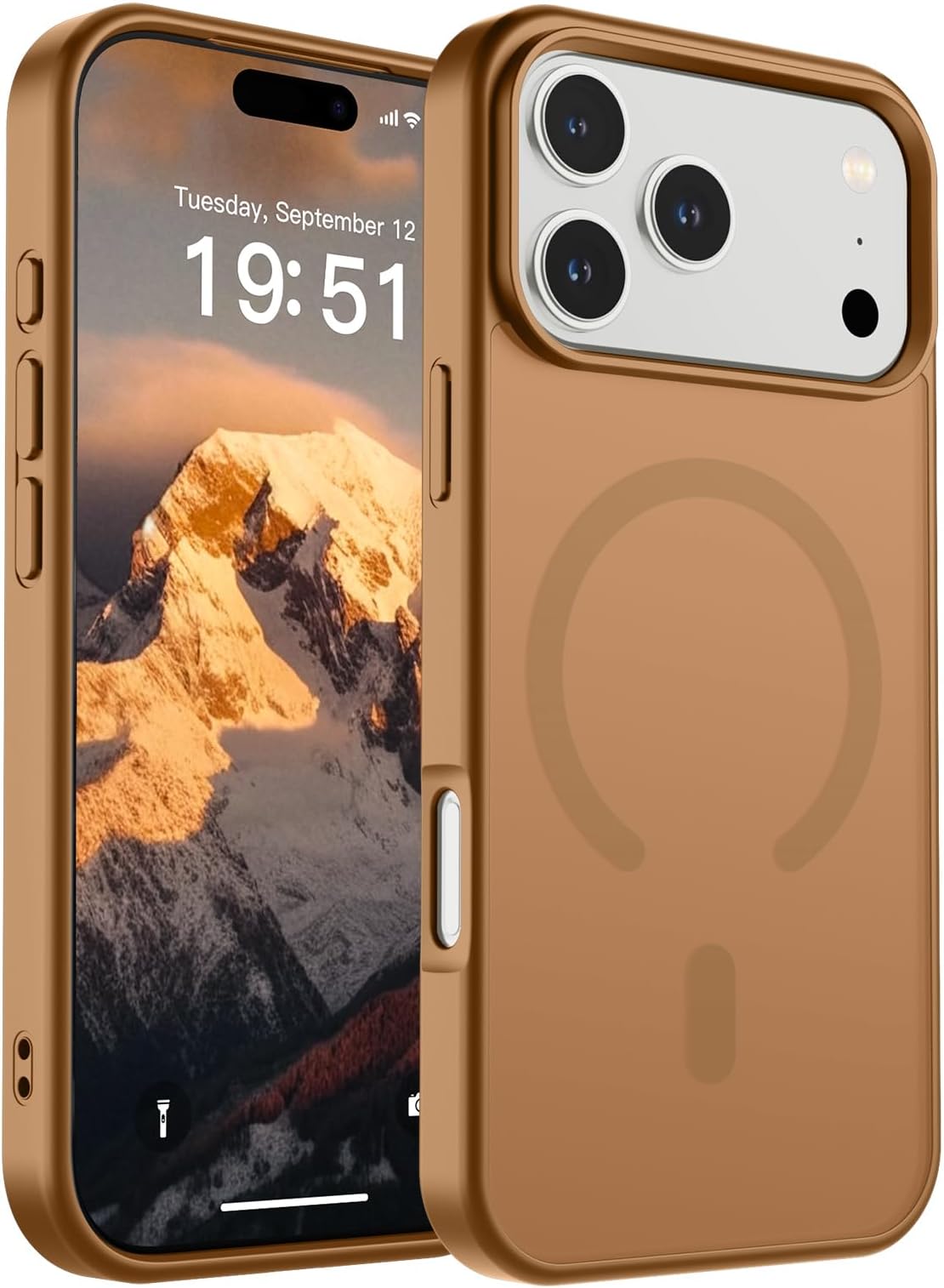 SUPFINE Magnetic for iPhone 17 Pro Max Case (Compatible with MagSafe)(Military Grade Drop Protection) Translucent Matte Shockproof with Anti-Fingerprint Phone Cover 2025,Brown