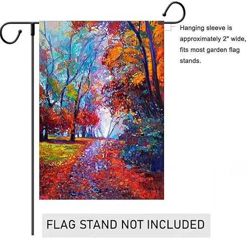 Bandera de bienvenida para casa de otoño, 28 x 40 pulgadas, bandera decorativa de doble cara para decoración de otoño