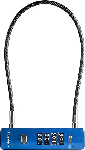 Candado de cable con cerradura de combinación, contenedores de almacenamiento y equipo para exteriores, cerraduras de bicicleta para casco, scooter,