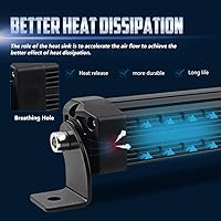 Vista 6 de Barra de luz LED amarilla de 12", combo de foco y luz de inundación con haz Led para luz antiniebla