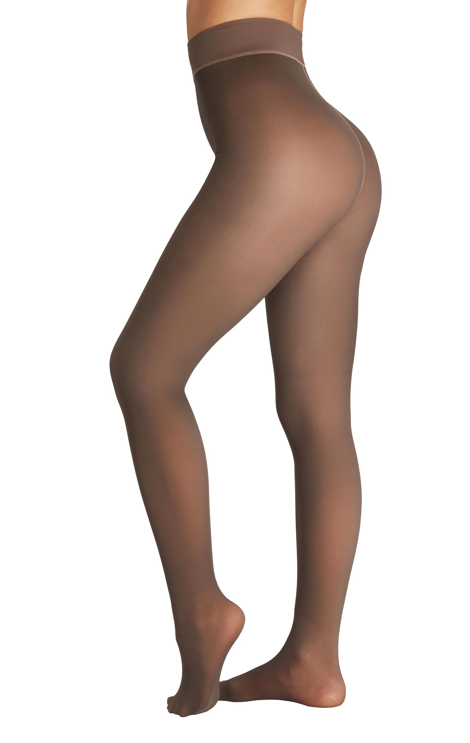 Seidiva Winter Thermo Strumpfhose Warm Transparente Fleecestrumpfhose, Durchscheinend Gefütterte Strumpfhosen Damen, Thermostrumpfhose mit Weichem Fleece