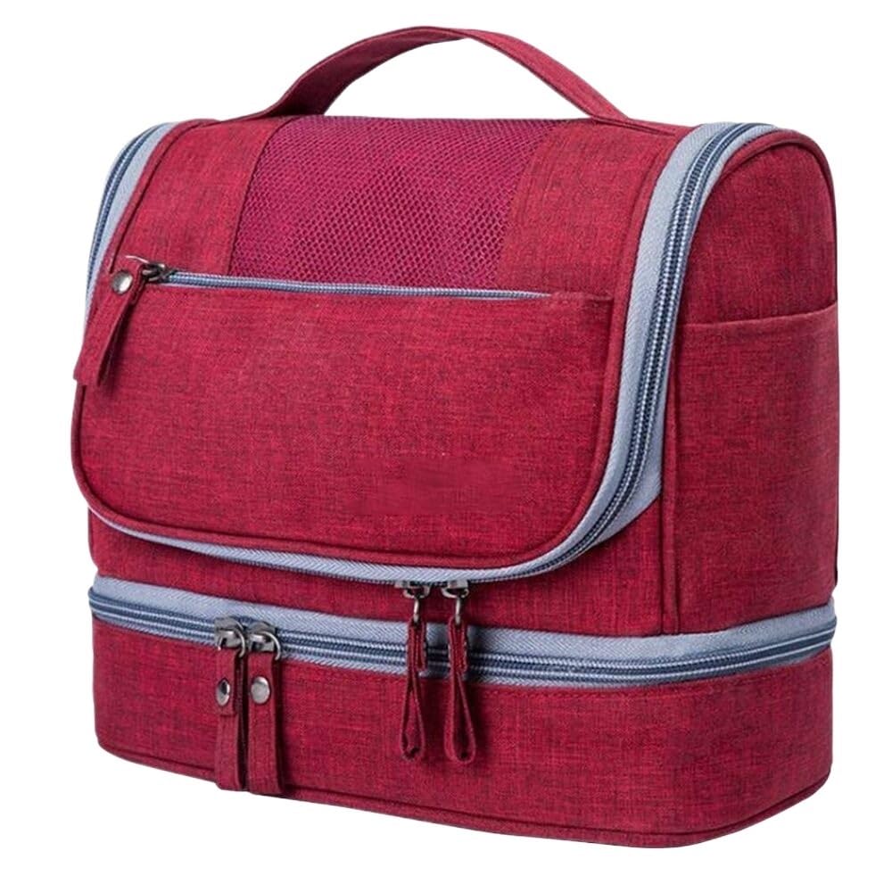 Borsa da Toilette Borsa portaoggetti per Articoli da Toilette Portatile da Viaggio da Appendere Grande capacità Separazione per liquidi Pacchetto Cosmetici Organizzazione Trucco