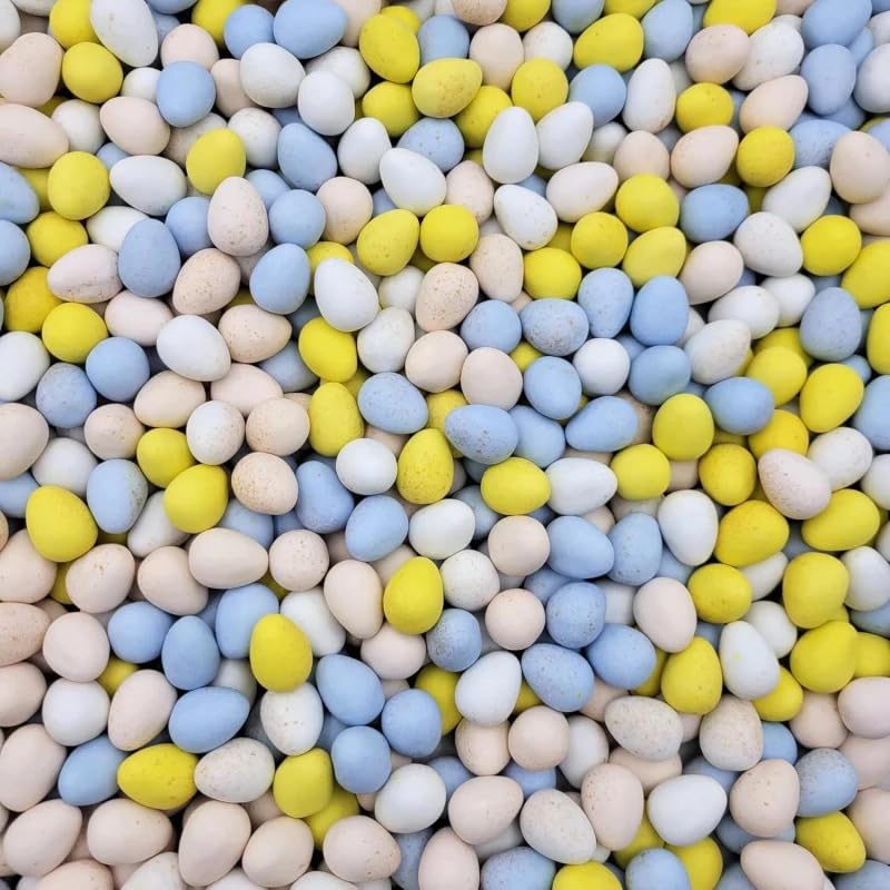 Bulk Mini Eggs Chocolate Candy 2 Pound - Crunchy Candy-Coated Milk Chocolate Eggs in Pastel Colors, for Easter Baskets, Parties, Snacks, and Candy Buffets