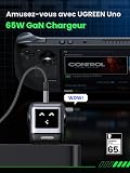 UGREEN Uno Caricatore USB C 65W GaN, Caricabatterie Robot a 3 Porte Carica Rapida Compatibile con MacBook PRO, iPhone 16 Plus Pro Max, Galaxy S24/S23, Pixel 8, Steam Deck, ROG Ally ecc Nero - 6