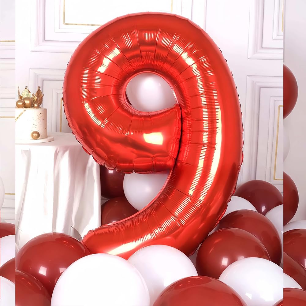 Foil Globo Número 5 Azul 40" (101cm), Inflable Helio o aire, Gigante Numeros 0-9, 10-19, 20-29, 30-100, Grande Globos Decoración para La Boda Aniversario y Cumpleaños Fiestas — view 591