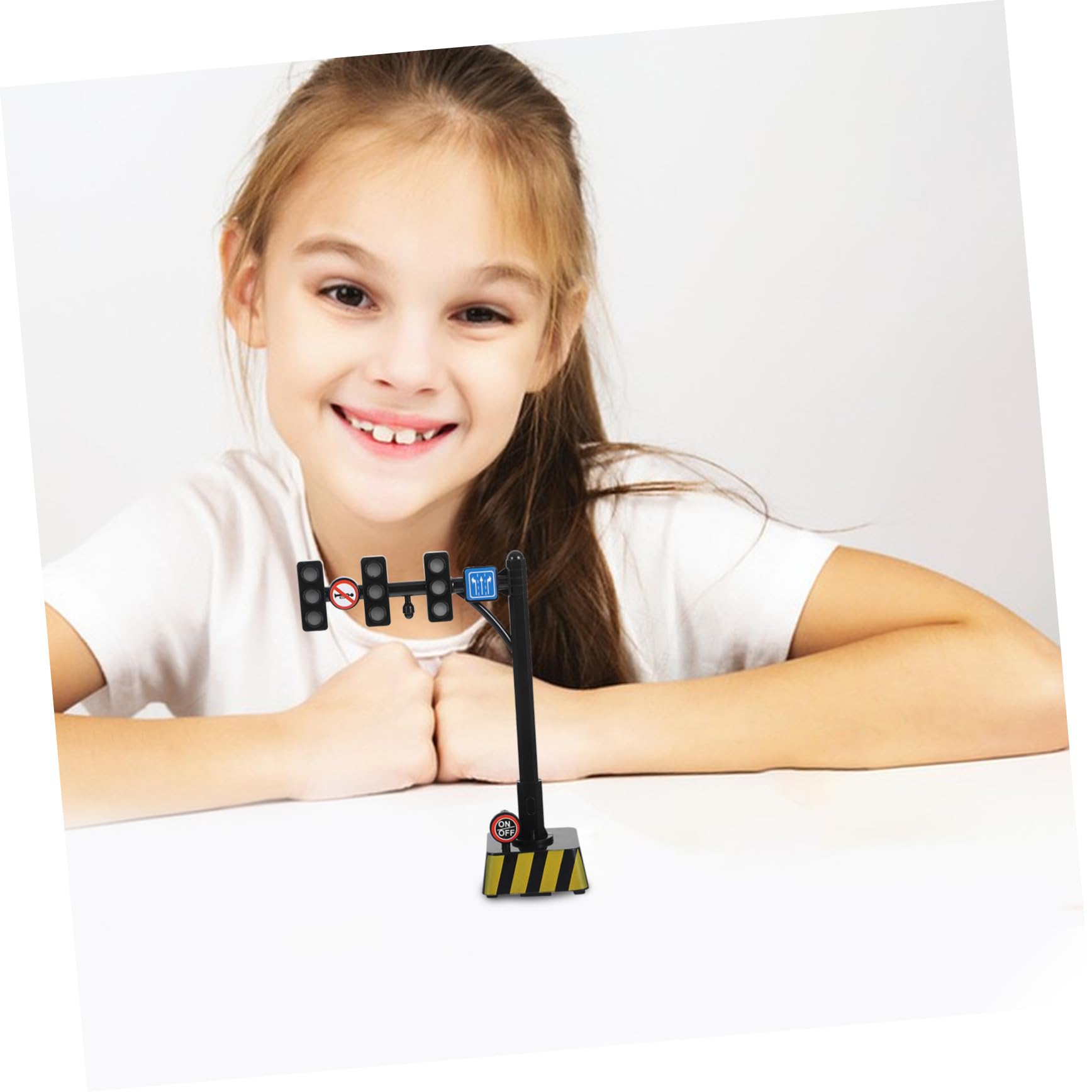 Lurrose Feu De Panneaux De Signalisation pour Les Enfants Jouets De Road Trip pour Enfants Feu Stop pour Salle De Classe Artisanat De De Plastique Black