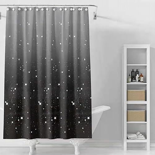 Miniatura 1 de Forro de cortina de ducha de 72 x 72 pulgadas, forro de ducha ligero de plástico impermeable 4G para baño, con agujeros de ojales y 3 pesos