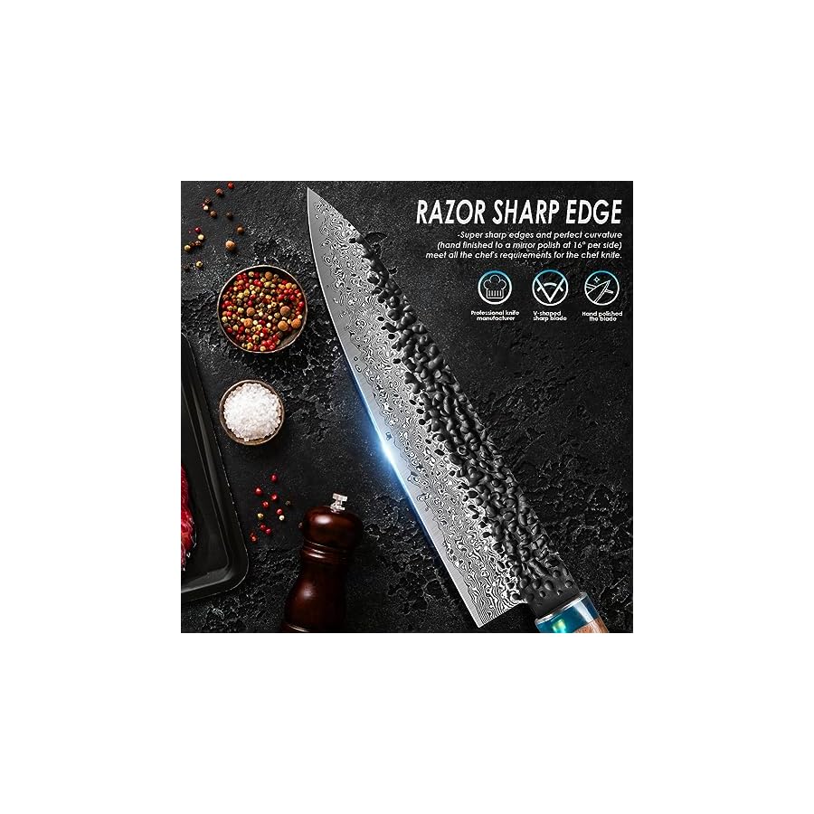 KEENZO-Damascus-chef-Knife-8-inchProfessional-kitchen-knives-set-Sharp-Damascus-knifeErgonomic-rosewood-handle-with-gift-box-for-Home-Restaurant KEENZO Damascus chef Knife 8 inch,Professional kitchen knives,Sharp Damascus knife,Ergonomic rosewood handle with gift box for Home & Restaurant