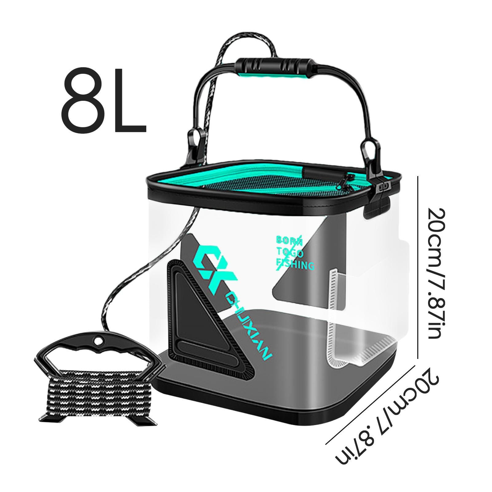 JIA Seau de pêche portable multifonction boîte de poissons vivants