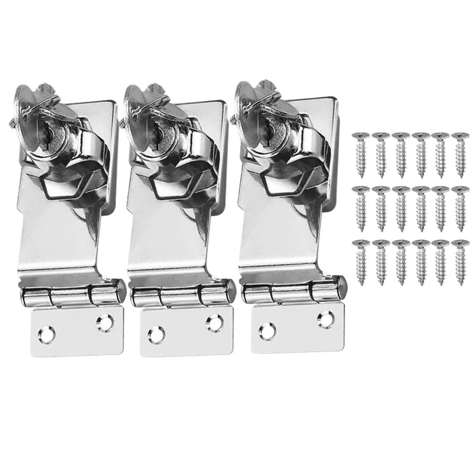 Zamek kluczowy, 3-częściowe zszywki z kluczem do szafek 2,5-4 cali(3 inch-3PCS)