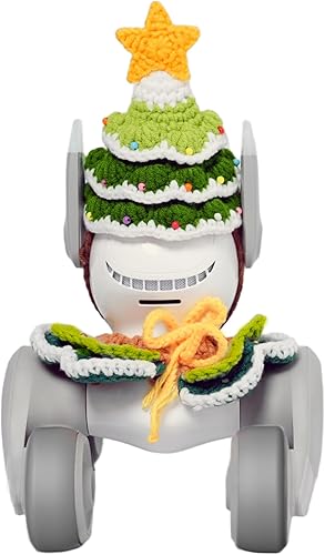 Miniatura 4 de Atuendo tocado y cuello de ganchillo hechos a mano para un encanto divertido durante todo el año, transforma a tu compañero inteligente con