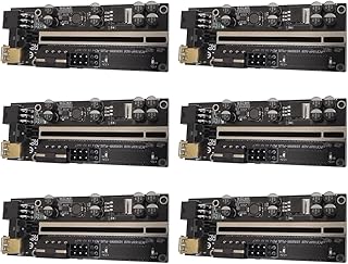 Generic 6 Conjuntos De Placa Adaptadora Pci Express Extensor Pci-E Placa Adaptadora De Mineração Pci Express Riser Abs Pci-E 1X A 16X Riser Pci-E 1X A 16X Extensor Gpu Riser Placa