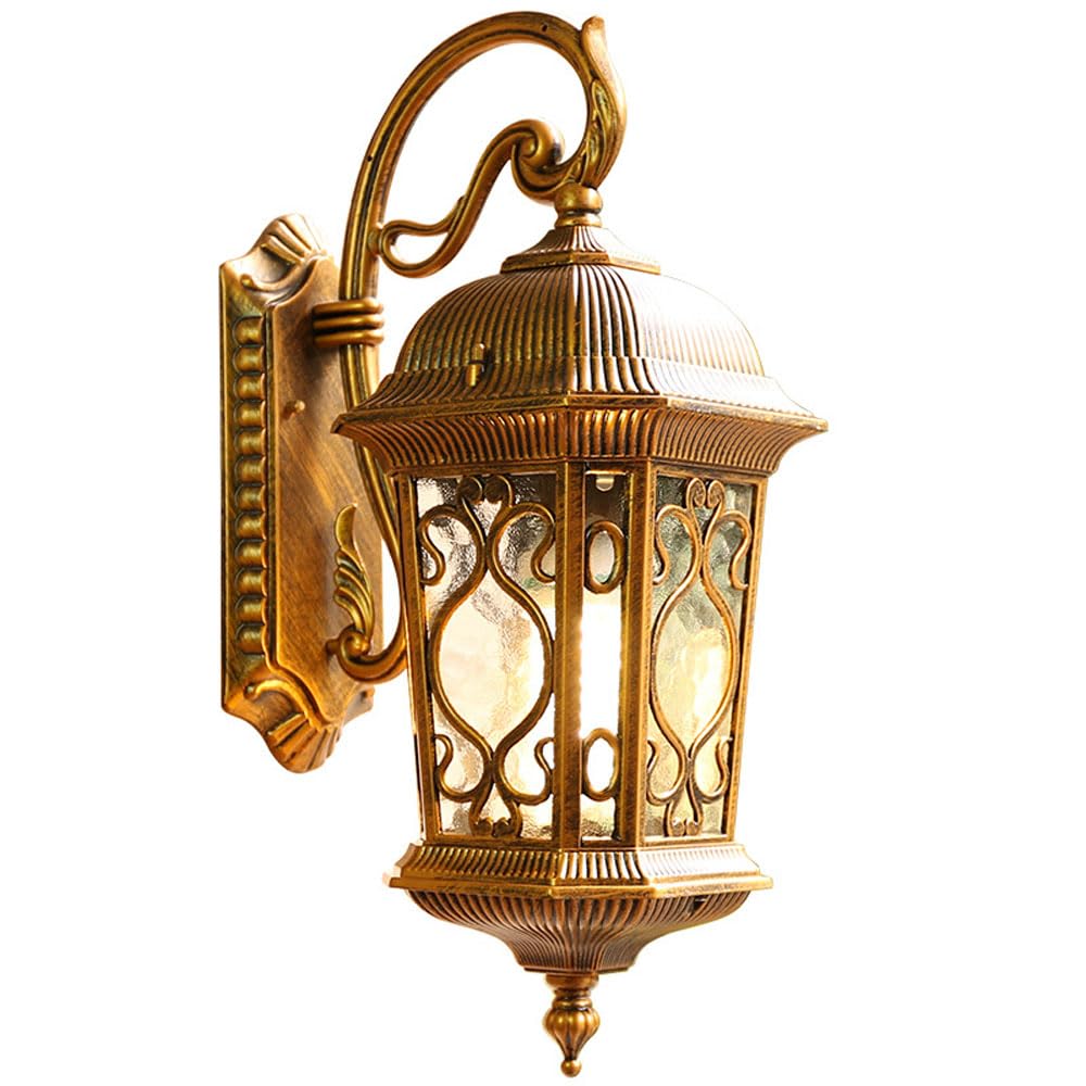SXSCARKX Wall-Mounted Exterior Wall Decoration Lantern American Retro Country Industry Light IP65 Waterproof and Dustproof Outdoor Lamp for Villa Garden Patio Sconce