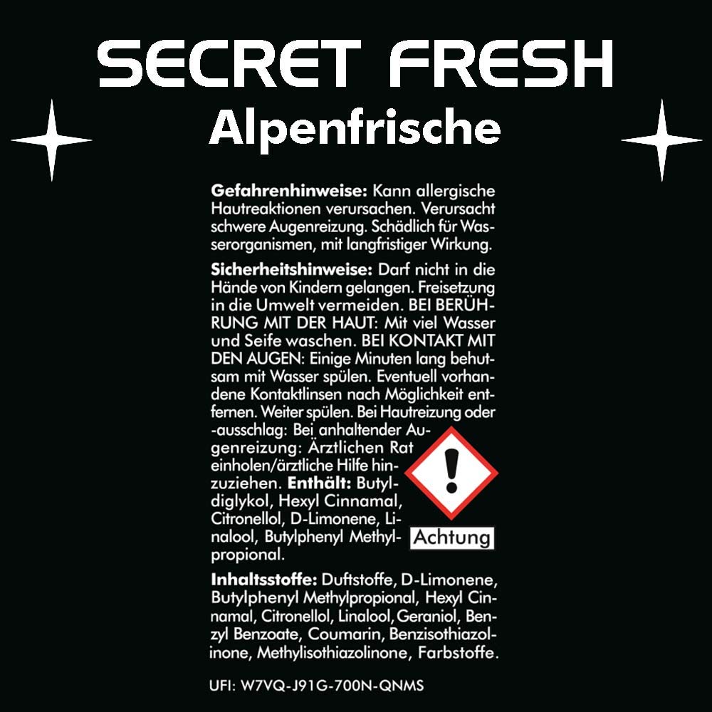 ABACUS® Secret Fresh Toilettenparfüm Alpenfrische, Toiletten Parfüm – verhindert Gerüche & schützt vor peinlichen Situationen – Toiletten Parfum, Secret Fresh Toilettenparfüm 3x 50 ml (7636)