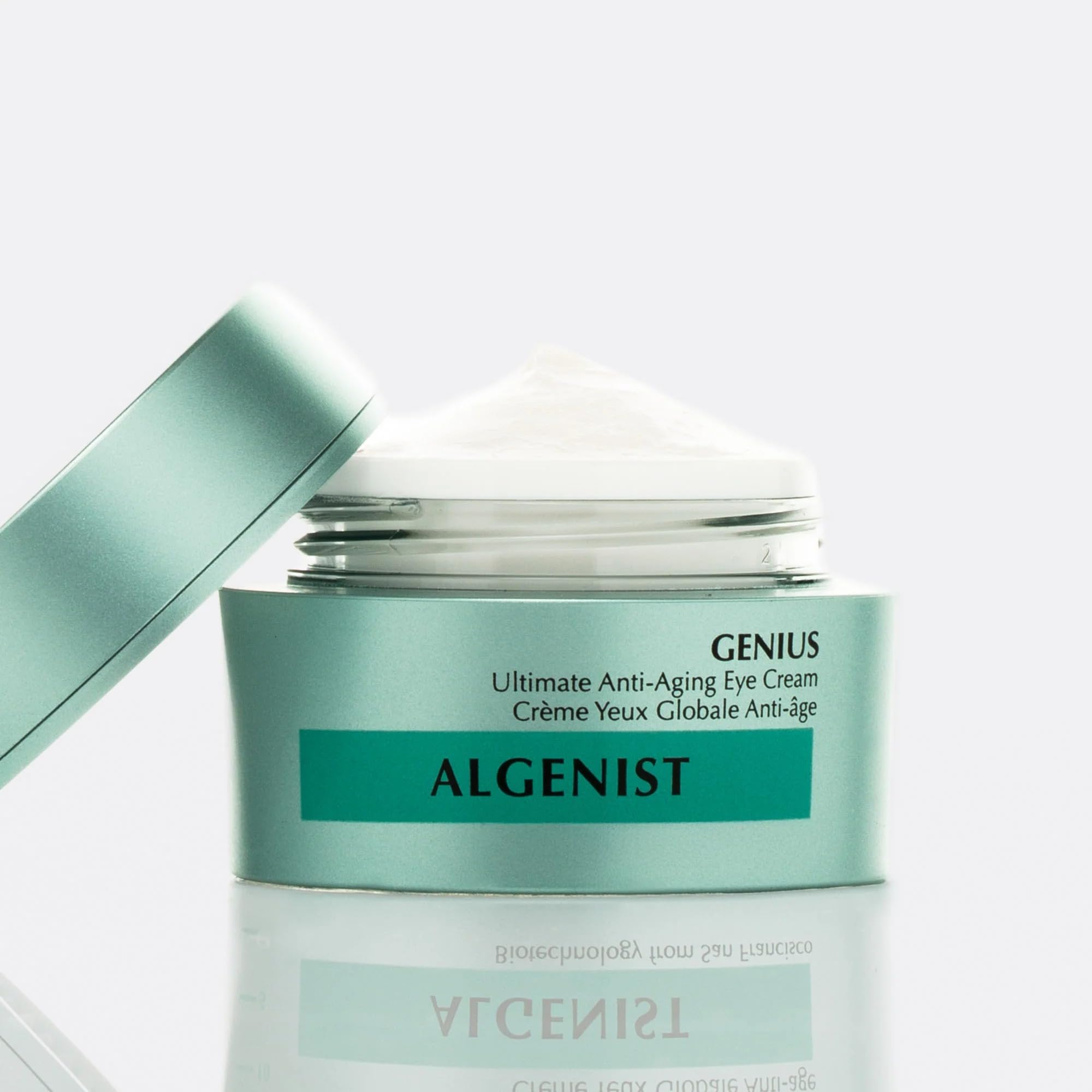 Algenist Genius Ultimate Anti-Aging krem pod oczy – wegański, ujędrniający krem pod oczy przeciw zmarszczkom i cieniom pod oczami, z olejkiem z mikroalg i kolagenem, nie zawiera komedogennych i hipoalergicznych środków do pielęgnacji twarzy (15 ml)