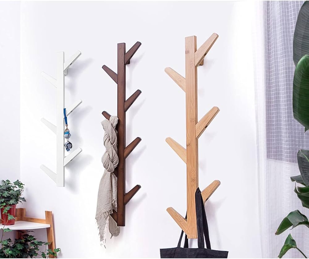 Amazon.co.jp: ウォールハンガー コートフックの壁に取り付けられた木