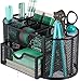 Produktbild Büro Schreibtisch Organizer, Netume Metall Mesh Stiftehalter/Tisch Organizer/Stiftebox mit Schubfach für Schreibtisch Platzsparend, Schreibtischorganizer für Schule Zuhause Büro Organizer,Schwarz