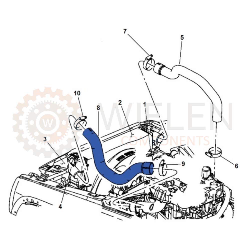 COMPATIBILE CON MANICOTTO INTERCOOLER TUBO ARIA JEEP LIBERTY CHEROKEE 2.5 2.8 CRD 55037730AC