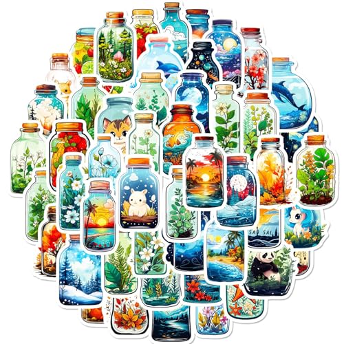 50枚セット ボトル アニマル ステッカー かわいい アニメ おしゃれ 防水 トレンディ 落書き 漫画 アウトドア DIY スノーボード スーツケース ギター 車 バイク 自転車 水筒 ヘルメット パソコン 携帯 ノート