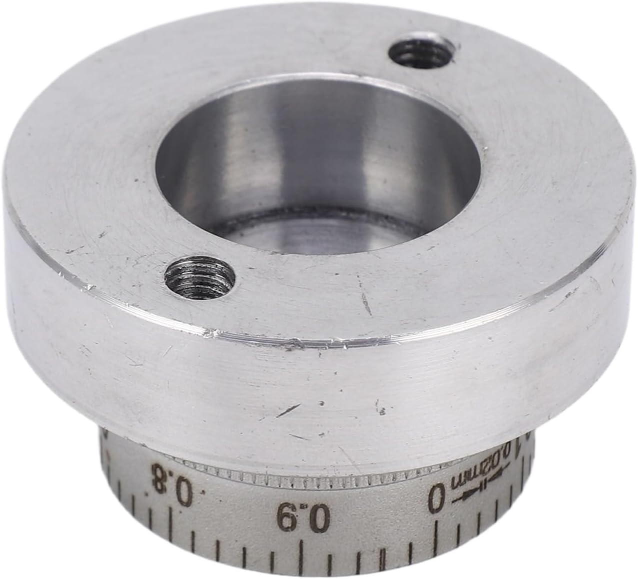 Lathe Hand Wheel with Handle Crank Aluminum Alloy 50mm 2in 0‑1mm Scale Size Aluminum Alloy Lathe Hand Wheel
