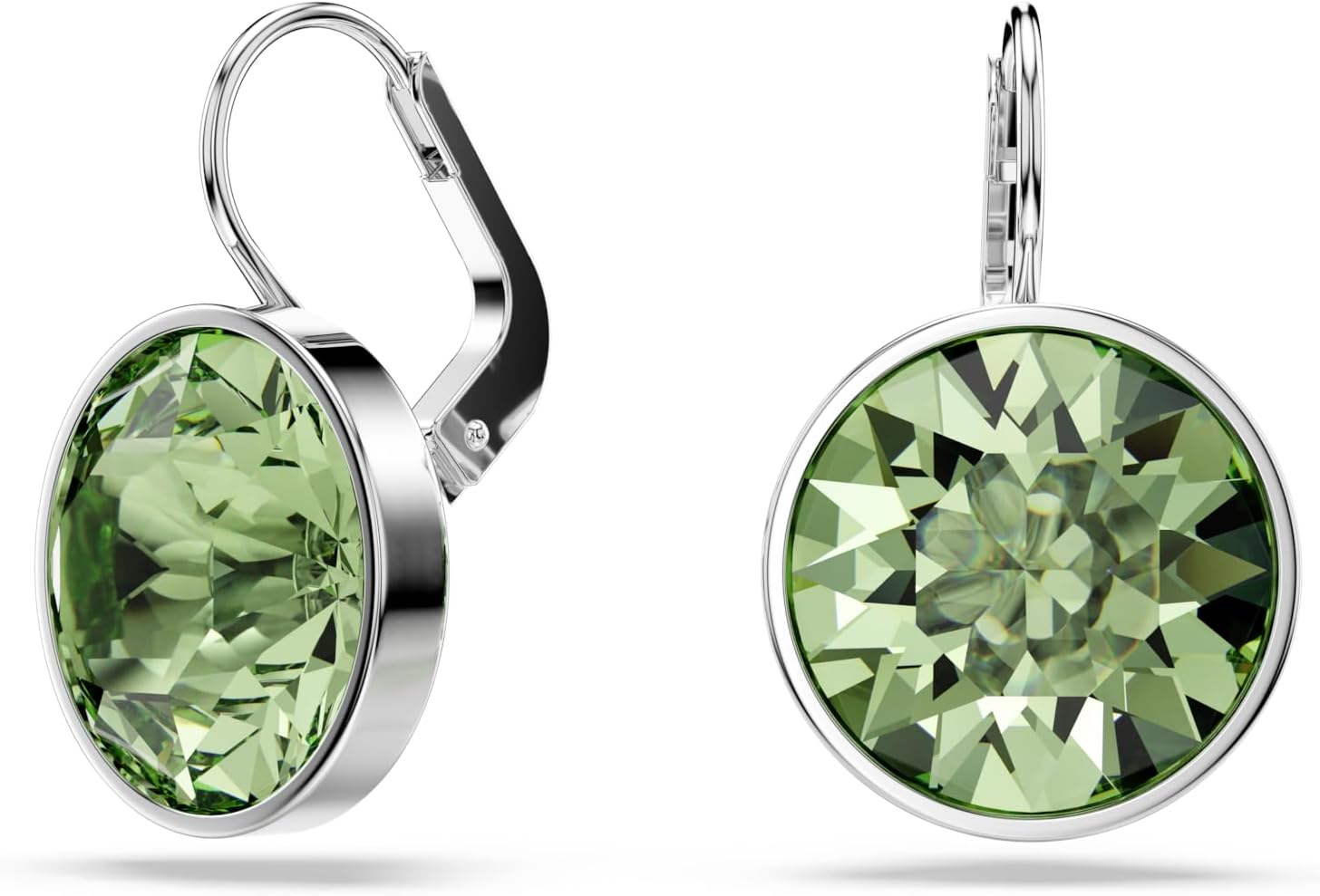Swarovski Bella Drop Earrings, Round Cut Crystal, Lever Back Closure