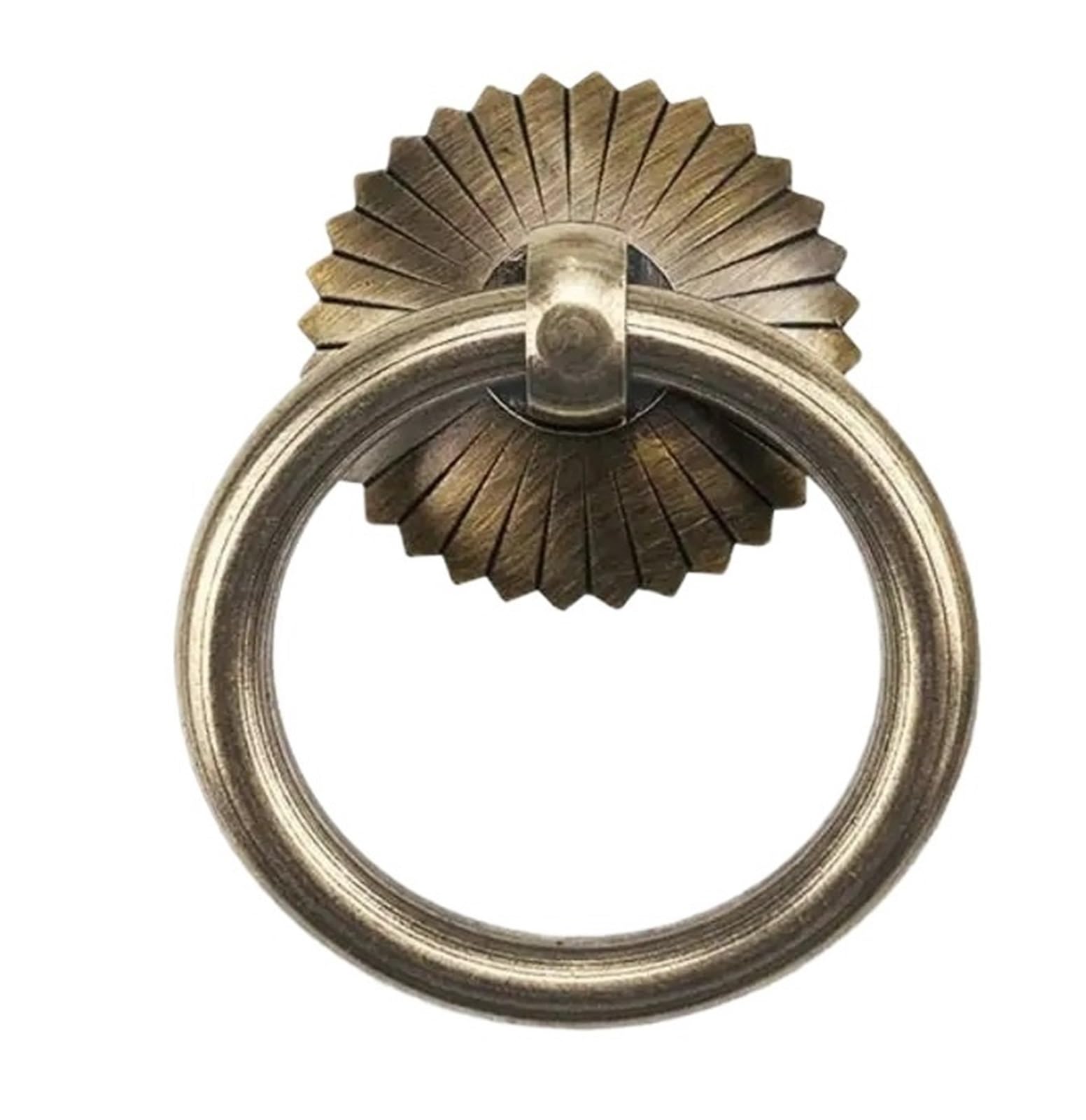 Okrągły uchwyt Pierścienie ciągnie Pierścień Kołatka Brązowe antyczne gałki do szuflad Szafa(Bronze -5CM)