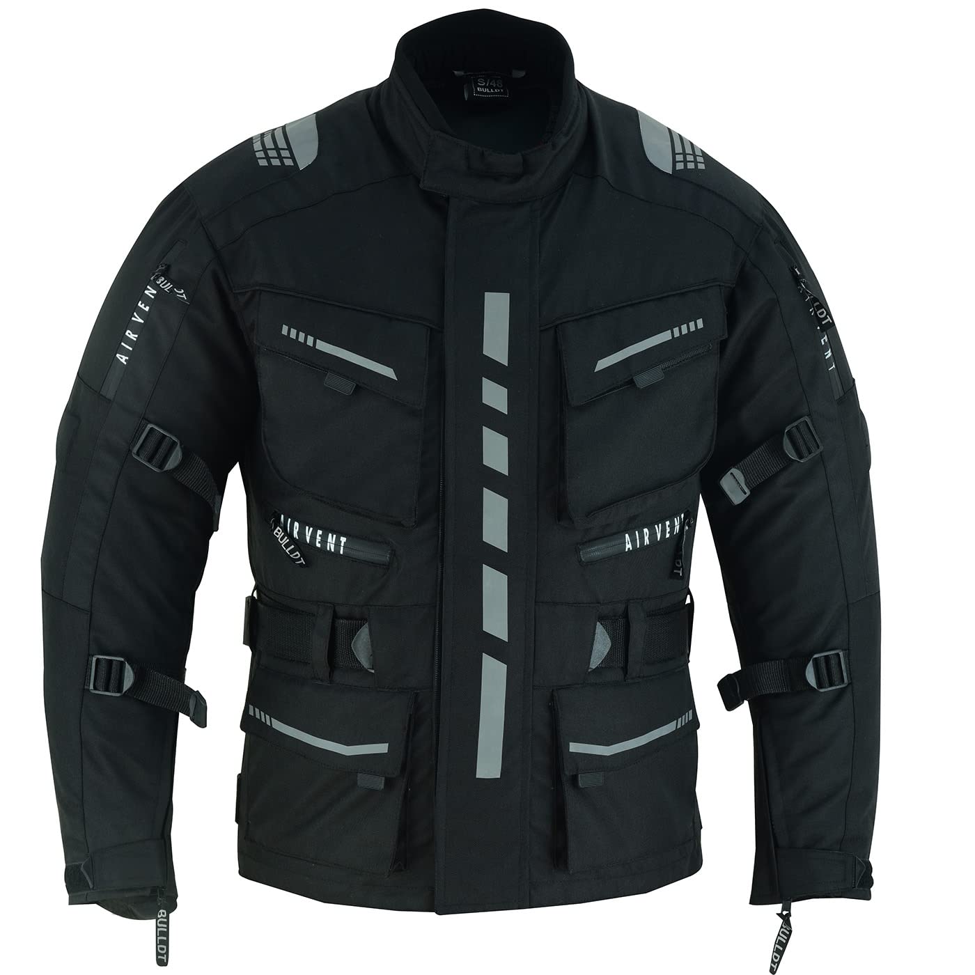 BULLDT Herren Motorradkombi Textilien motorradjacke + Motorradhose inkl. Protektoren, 58/3XL, Schwarz