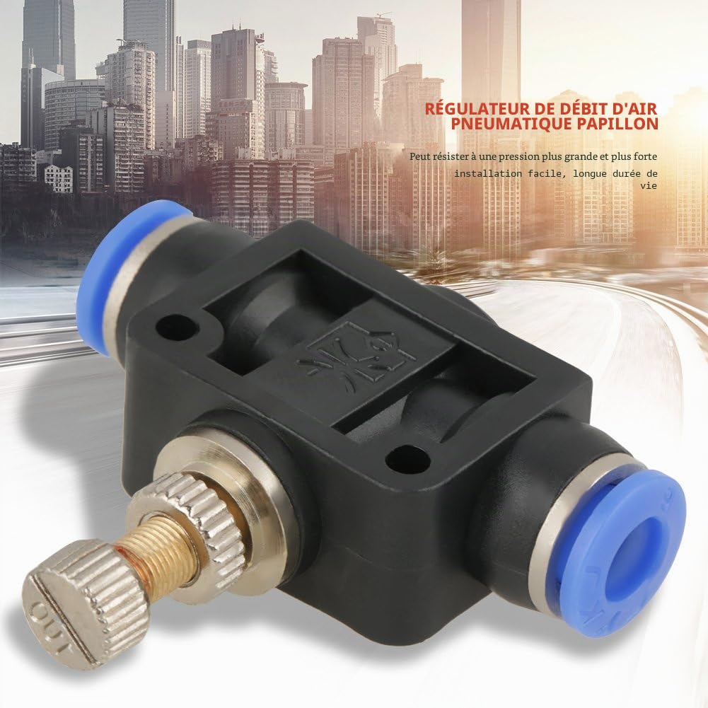 Hilitand Lot de 10 valves d'accélérateur pour tuyau - Contrôleur de vitesse pneumatique - Raccord rapide - 6 mm